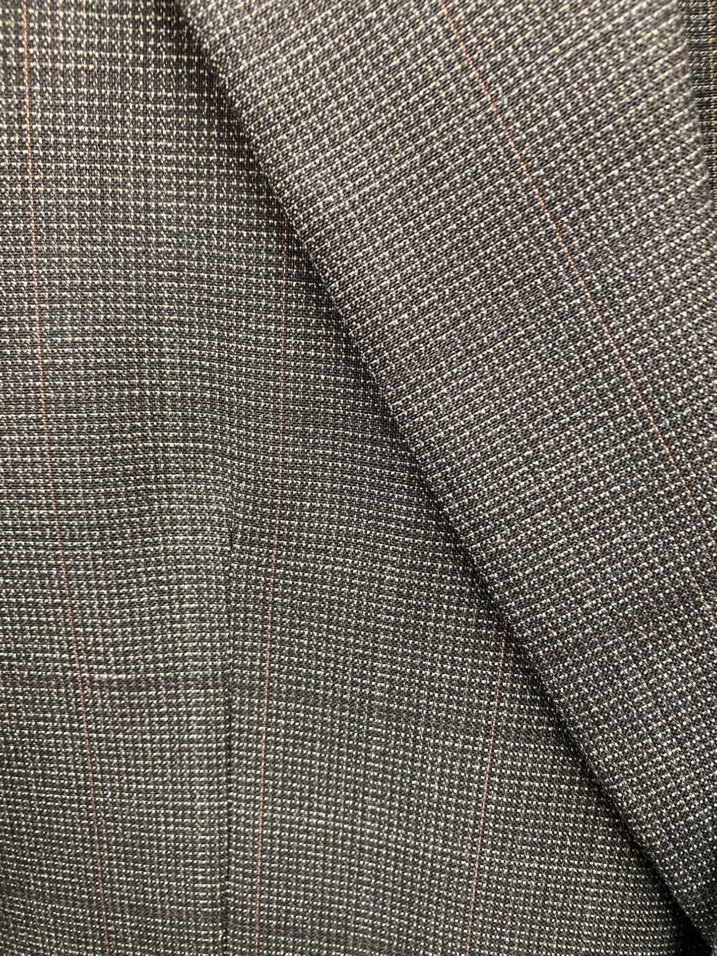 London Square Grey Checkered worsted Wool Blend 2-Piece Suit 40L