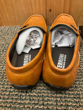 Load image into Gallery viewer, Terroni Italian Design Brown Slip-on Smoking Mens Dress/Driver Shoe w/ LV Buckle
