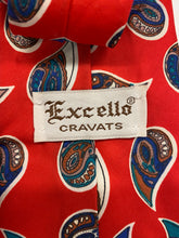 Load image into Gallery viewer, Excello Cravats Red Paisley Tie and Hankie Combo
