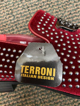 Load image into Gallery viewer, Terroni Italian Design Burgundy/Silver Smoking Slip-ons Men's Prom Dress Shoes
