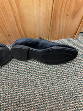 Load image into Gallery viewer, Terroni Italian Design Black Suede-like Smoking Slip-on Men’s Dress Shoes
