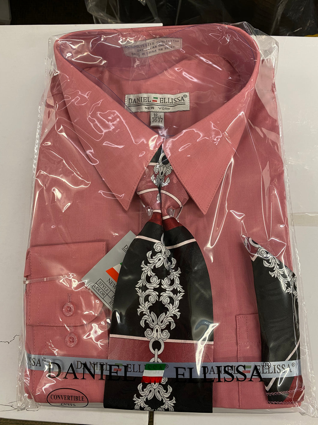Daniel Ellissa DS3001 Rose Convertible cuff Men’s Dress Shirt