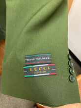 Load image into Gallery viewer, Lucci Olive Green 3Button 2-Piece Suit Size 70R 3PP

