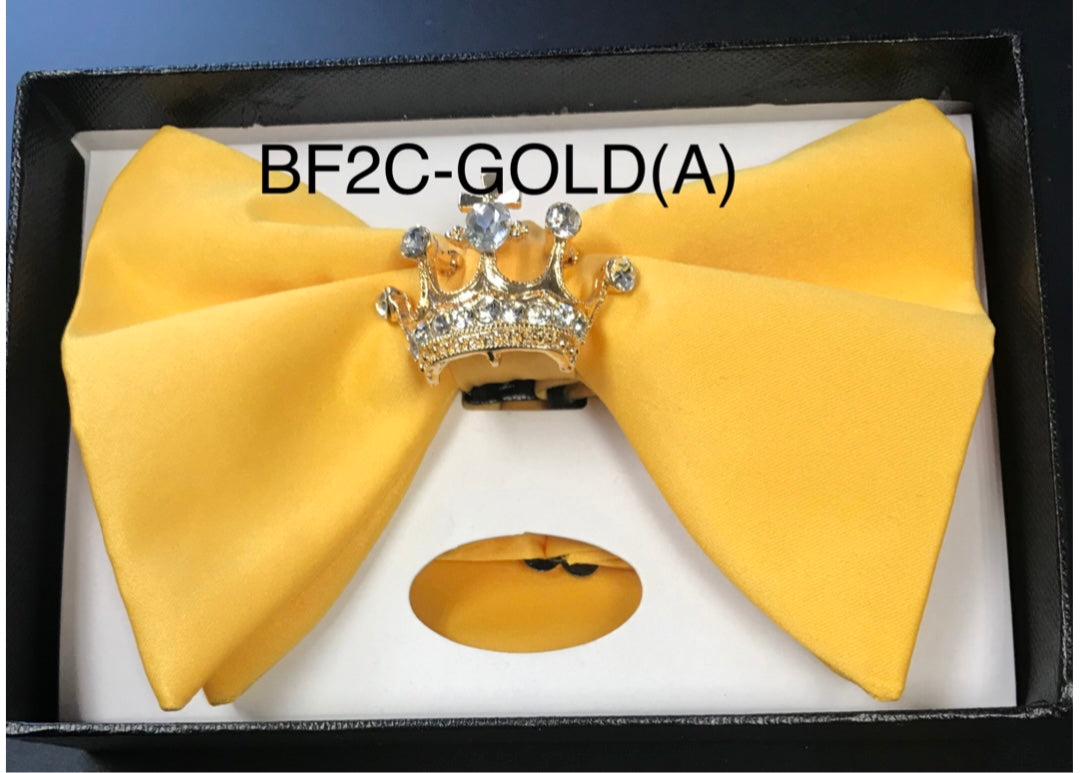 Gold crown Edwardian bow tie