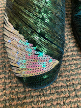 Load image into Gallery viewer, Successos Green Sequins Men’s Red Bottom Dress Shoes Sizes 7-15
