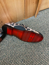 Load image into Gallery viewer, Successos Black/Rose Gold Men’s Smoking Red Bottom Slip-on Dress Shoes
