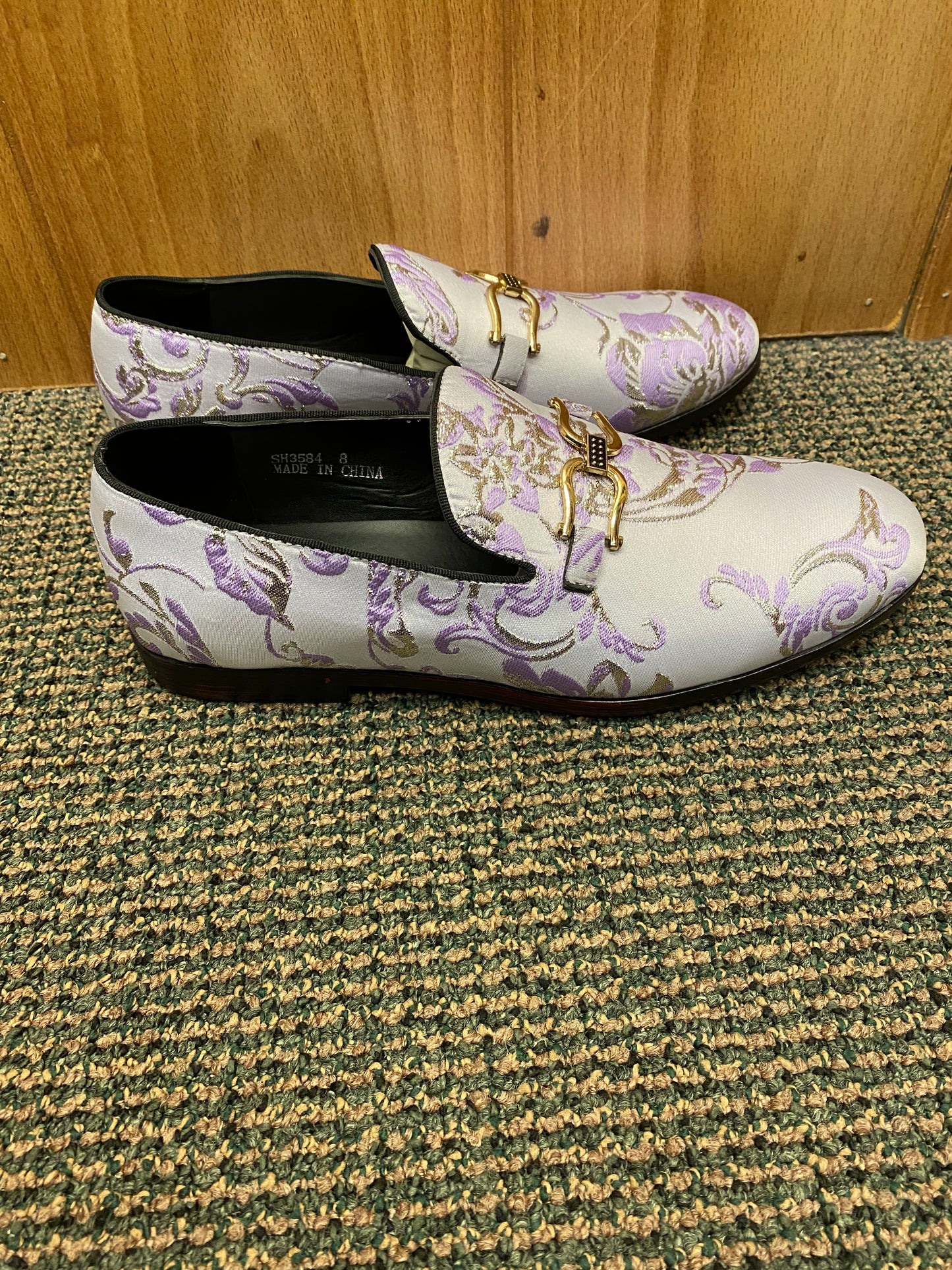 Successos Lavender Slip-on Men’s Red Bottom Dress Shoes Sizes 7-15