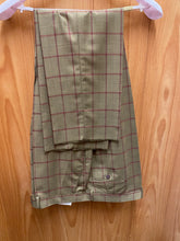 Load image into Gallery viewer, Vitali Tan/Burgundy Plaid 3-Piece Suit 54R
