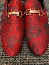 Load image into Gallery viewer, Success Red/Black Smoking Slippers/ Mens Dress Shoes
