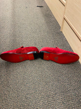 Load image into Gallery viewer, Royal Shoes Red Paisley Slip-on Men’s Smoking Slippers Red Bottom Dress Shoes Sizes 8-13
