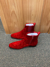 After Midnight Royal Blue Paisley Ankle Red Bottom Boots Sizes 8-13 10