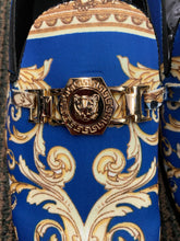 Load image into Gallery viewer, Success Royal Blue Versace Print Men’s Dress Shoes
