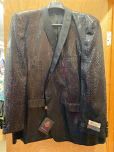 Load image into Gallery viewer, Pallini Black Sequin 1-button blazer
