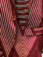 Load image into Gallery viewer, Cielo Burgundy Sequins Sports coat/Blazer
