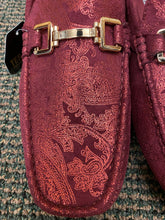 Load image into Gallery viewer, Terroni Italian Design Burgundy Paisley Print Men's Slip-on Dress/Driver Shoes
