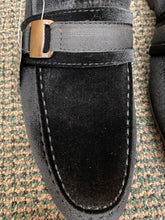 Load image into Gallery viewer, Terroni Italian Design Black Suede-like Smoking Slip-on Men’s Dress Shoes

