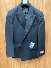 Load image into Gallery viewer, Vanderbilt Black Double Breasted Tuxedo Size 16
