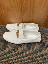 Load image into Gallery viewer, Terroni Italian Design White w/Big Gold Lion Head Buckle Mens Slip-on Dress Shoe
