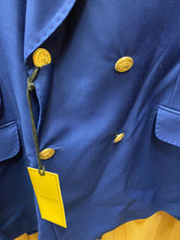 Load image into Gallery viewer, Alberto Nardoni Blue Slim Fit European Double Breasted Suit with Gold Buttons
