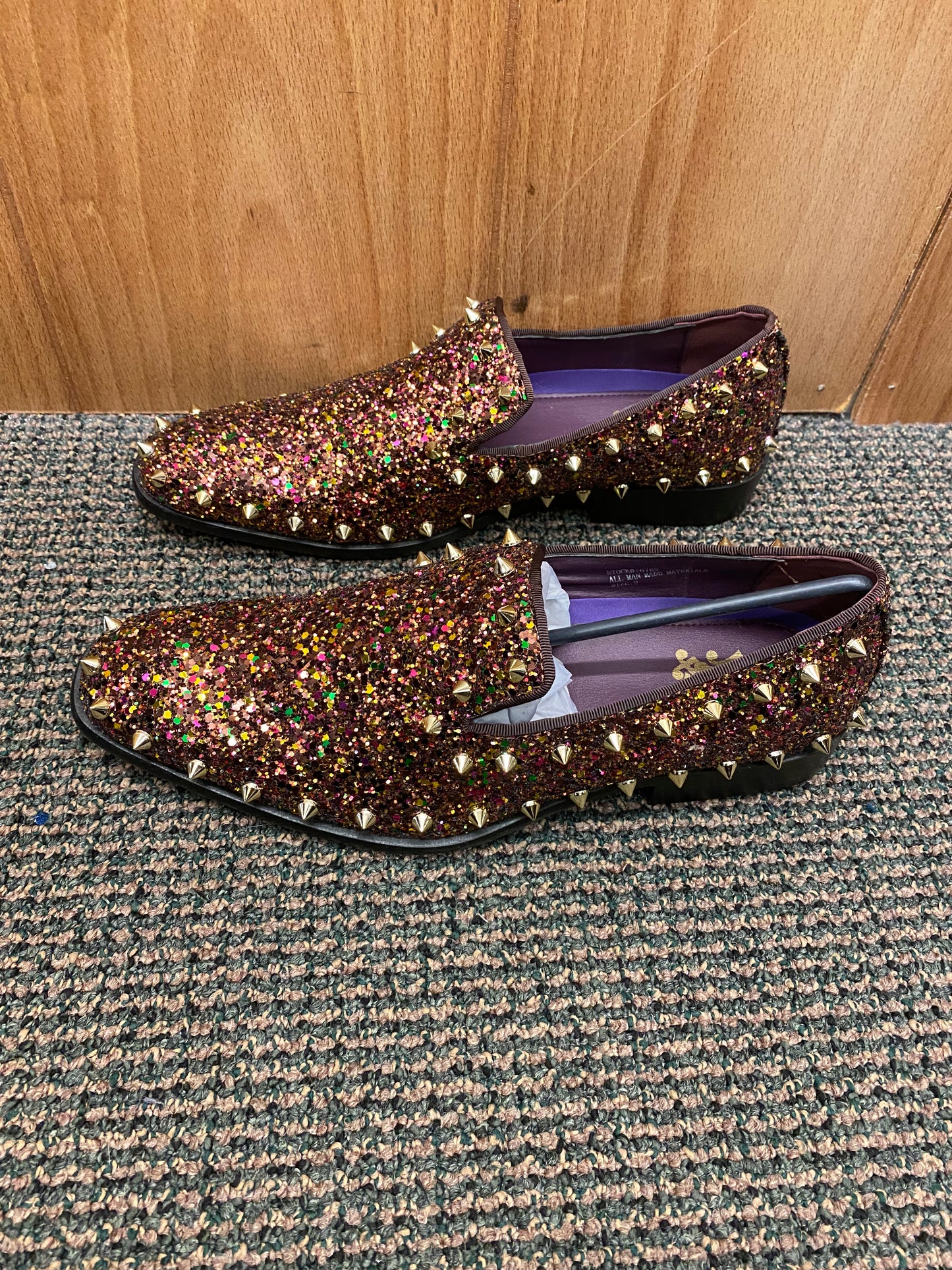 After Midnight Bronze Multi 6769 Men’s Slip-on Dress Shoes Size 8