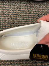 Load image into Gallery viewer, Terroni Italian Design White Slip-on Men&#39;s Dress/Driver Shoe with Gold LV Buckle
