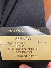 Load image into Gallery viewer, Fortino Landi Black Stripe Double Breasted Suit 58R
