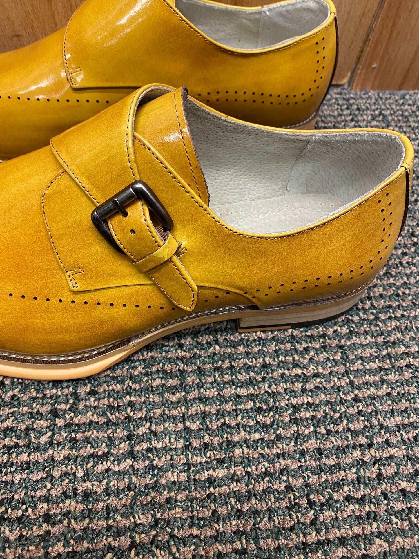 Giovanni Jeffery Scotch Leather Hand-made Monk Strap Dress Shoes