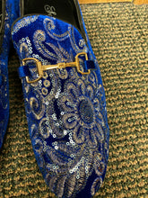 Load image into Gallery viewer, Successos Royal Blue Suede Men’s Red Bottom Dress Shoes Sizes 7-15
