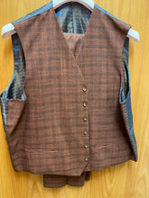 Load image into Gallery viewer, Vitali Rust Plaid 3-Piece Suit 54L
