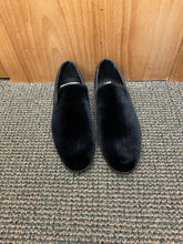 Load image into Gallery viewer, Terroni Italian Design Black Suede-like Smoking Slip-on Men’s Dress Shoes
