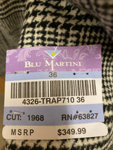 Load image into Gallery viewer, Blu Martini Black/White Houndstooth Peacoat
