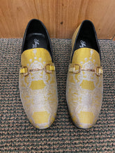 Load image into Gallery viewer, Successos Gold Slip-on Men’s Red Bottom Dress Shoes Sizes 7-15 Style SH3587
