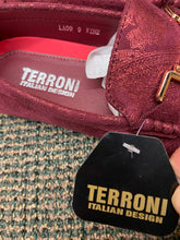 Load image into Gallery viewer, Terroni Italian Design Burgundy Paisley Print Men's Slip-on Dress/Driver Shoes
