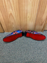 Load image into Gallery viewer, Successos Rblue/Red brocade print red bottom slip-on dress shoes sizes 7-15
