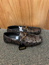 Load image into Gallery viewer, Terroni Italian Design Gold Paisley Print Men&#39;s Slip-on Dress/Driver Shoe 8.5-13
