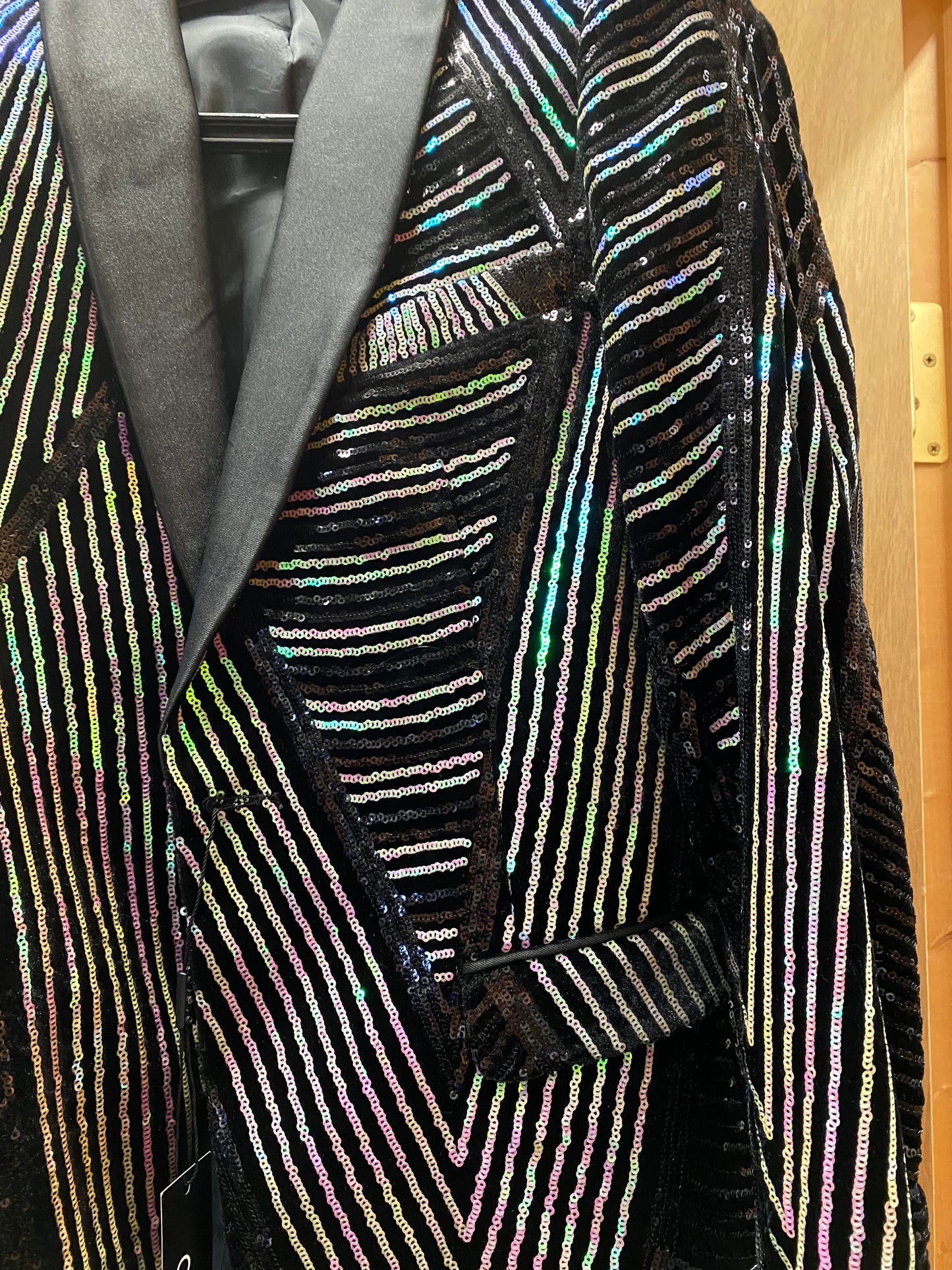 Cielo black Sequins Sports coat/Blazer