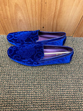 Load image into Gallery viewer, After Midnite Royal Blue Paisley Slip-on Men&#39;s Dress/Driver Shoes Sizes 7-13 Style 6913
