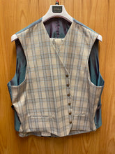 Load image into Gallery viewer, Vitali Beige Plaid 3-Piece Suit 58R M7115-1-NP
