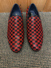 Load image into Gallery viewer, Jump New York Jewel Red/Black Men’s Smoking slip-on Dress Shoes
