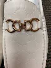 Load image into Gallery viewer, Terroni Italian Design White Men&#39;s Slip-on Dress/Driver Shoes w/Ferragamo Buckle
