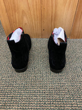Load image into Gallery viewer, After Midnight Black Paisley Ankle Red Bottom Boots Sizes 8-13
