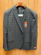 Load image into Gallery viewer, Sergio Martini Black Plaid Suit 56R 60754-1
