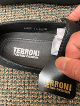 Load image into Gallery viewer, Terroni Italian Design Black Slip-on Mens Dress/Driver Shoe with Lionhead Buckle
