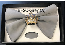 Load image into Gallery viewer, Gold crown Edwardian bow tie
