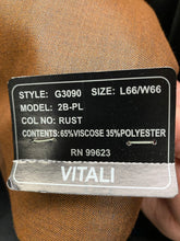 Load image into Gallery viewer, Vitali Rust 2-Piece Suit 66L G3090
