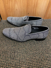 Load image into Gallery viewer, After Midnite Exclusive Ozzy Silver Spike Men’s Smoking Slip-on Red Bottom Men’s Dress/Prom Shoes
