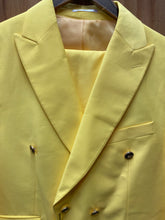 Load image into Gallery viewer, Mario Casas Slim Fit European Double Breasted Suit with Gold Buttons
