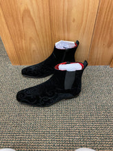 Load image into Gallery viewer, After Midnight Black Paisley Ankle Red Bottom Boots Sizes 8-13
