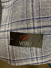 Load image into Gallery viewer, Vitali Blue Checkered Velvet 2-Piece Modern Fit Suit
