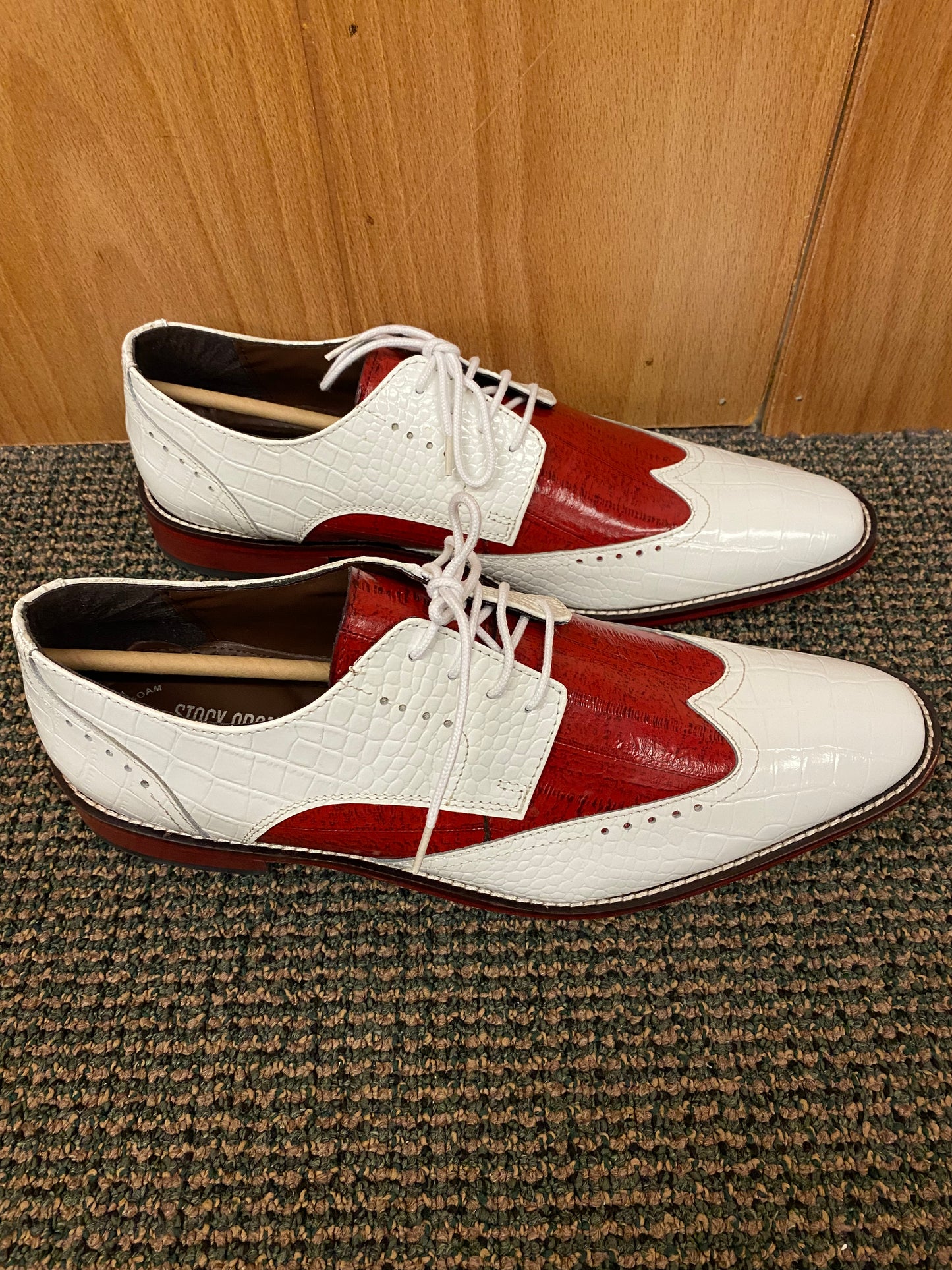 Stacy Adams Ferrara White/Red dress shoes